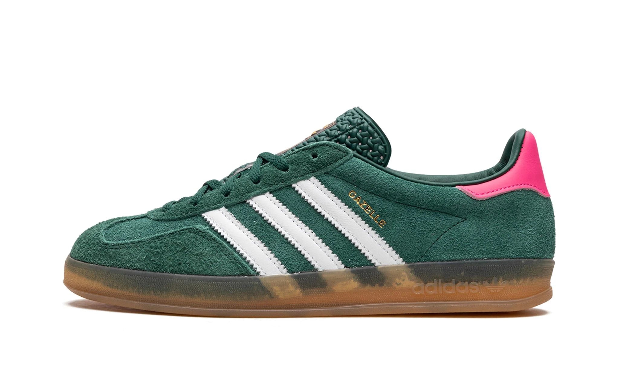 Adidas Gazelle Indoor Collegiate Green Lucid Pink SNAKRS