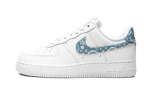 Nike Air Force White Worn Blue Paisley