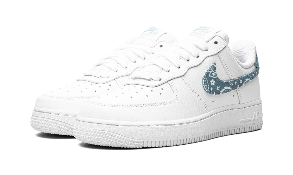 Nike Air Force White Worn Blue Paisley