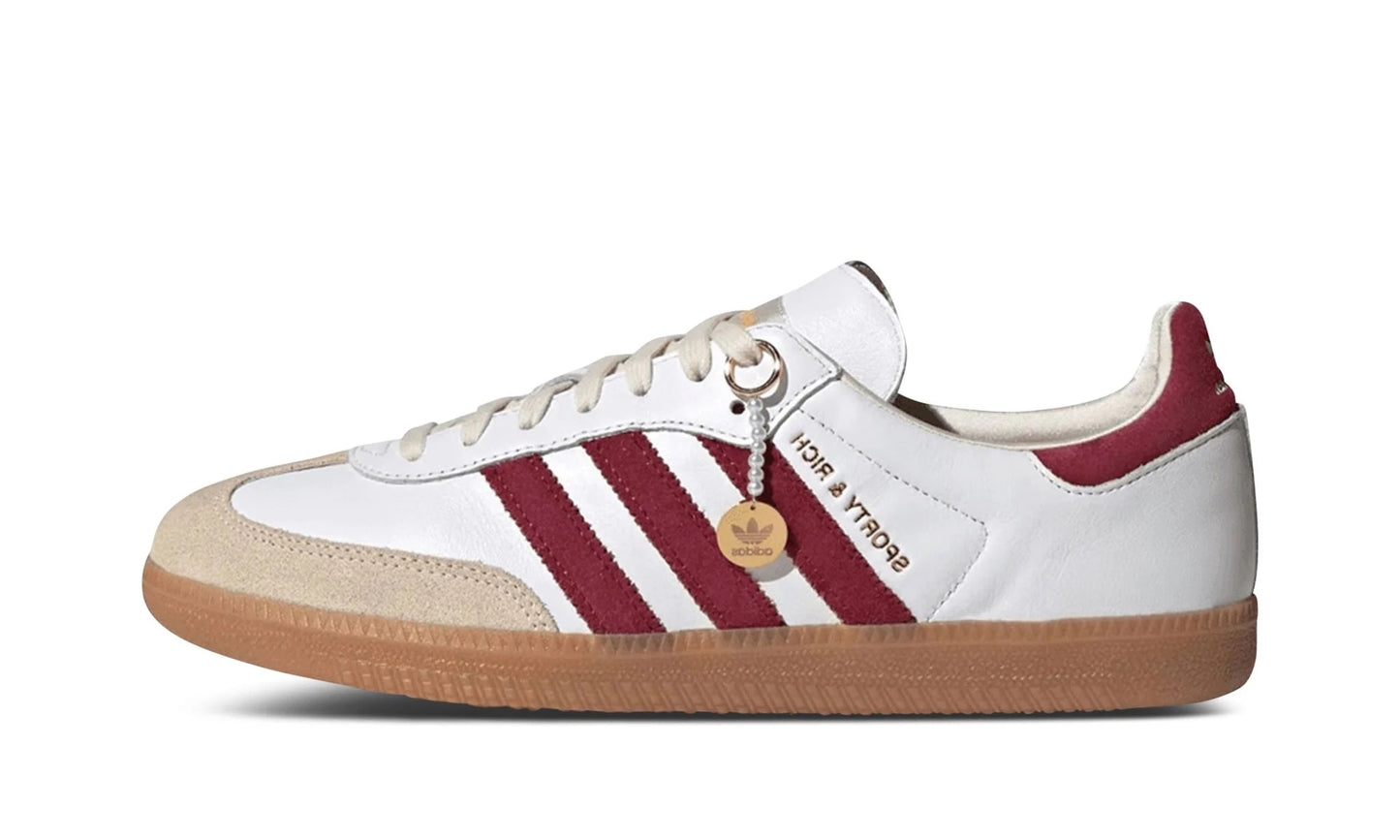 Adidas Samba Sporty & Rich White Collegiate Burgundy