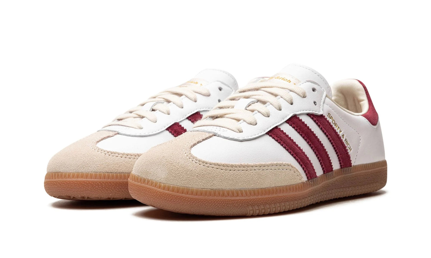 Adidas Samba Sporty & Rich White Collegiate Burgundy